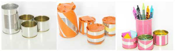 Organiser son bureau avec de jolies boites de conserve