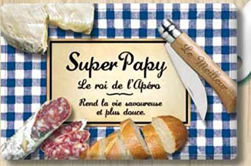 Planche à découper super papy le roi de l'apéro