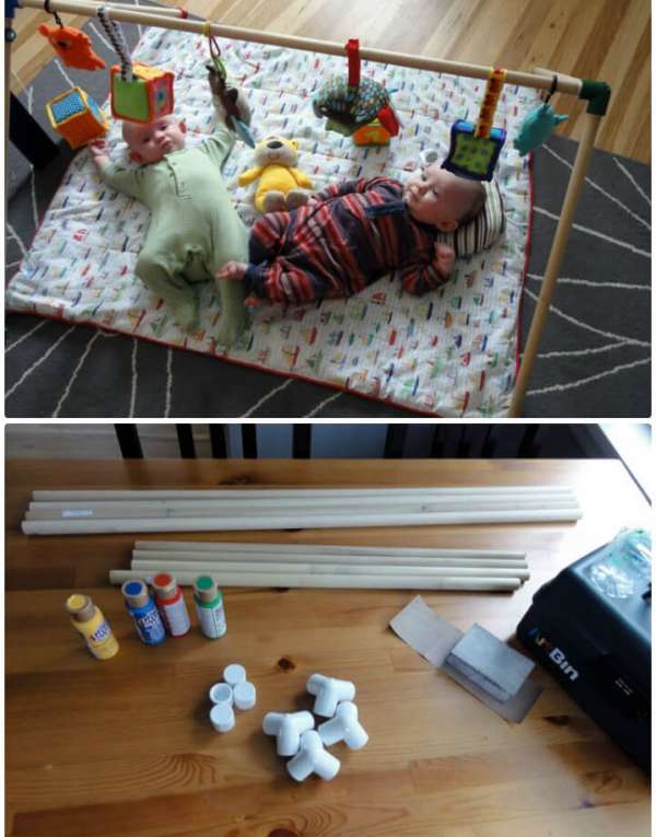 Un tapis d'éveil pour votre bébé avec des tuyaux en PVC