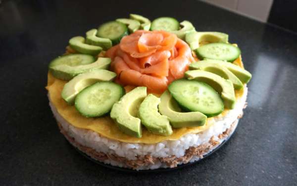 Sushi cake aux saveurs délicates