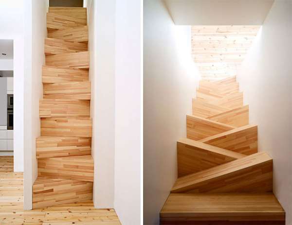 Si quelqu'un aime la glisse, voici les escaliers qu'il lui faut