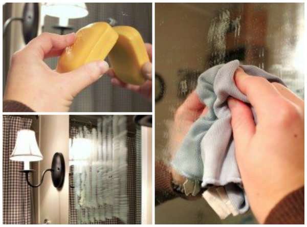 Evita que se empañe el espejo del baño usando jabón