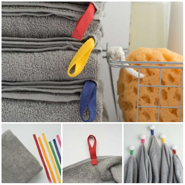 Adoptez un code de couleur pour que chaque membre de la famille ait sa propre serviette