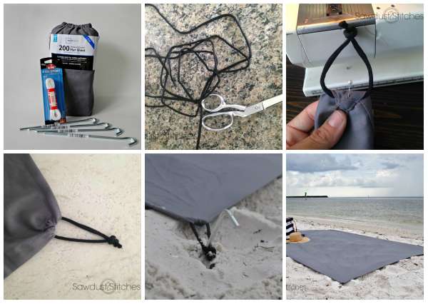 Réalisez un tapis de plage résistant au vent