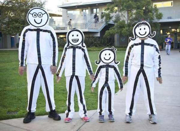 La famille stickman, le bonhomme allumette