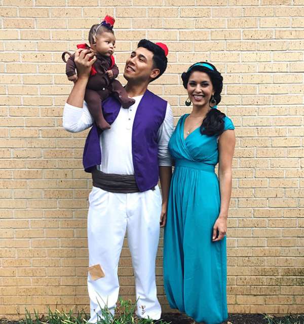 Déguisements Aladdin, Jasmine et le petit singe Abou