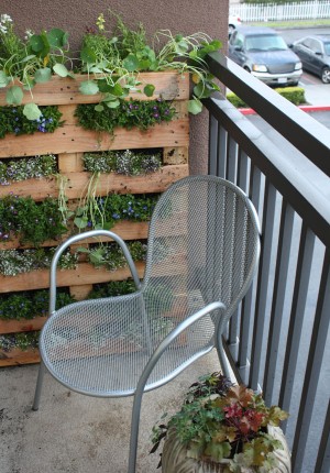 Jardinière verticale pour un petit balcon