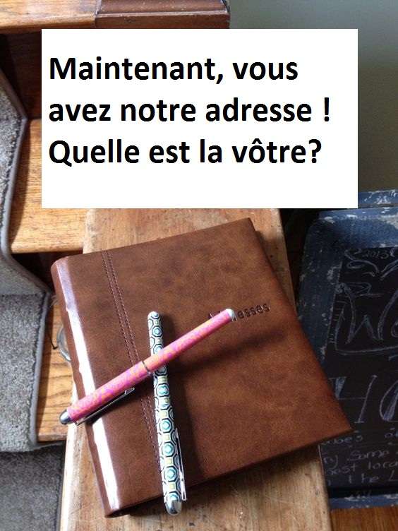 Demandez à vos invités de noter leurs adresses dans votre carnet pour un souvenir utile