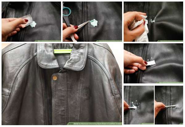 Enlevez du chewing gum d'une veste en cuir