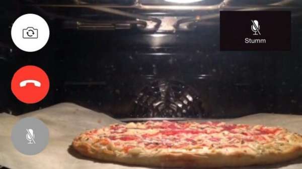 Surveiller sa pizza avec l'application face time