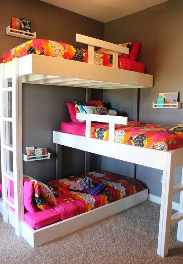 Choisissez des lits superposés pour gagner de la place dans la chambre enfant
