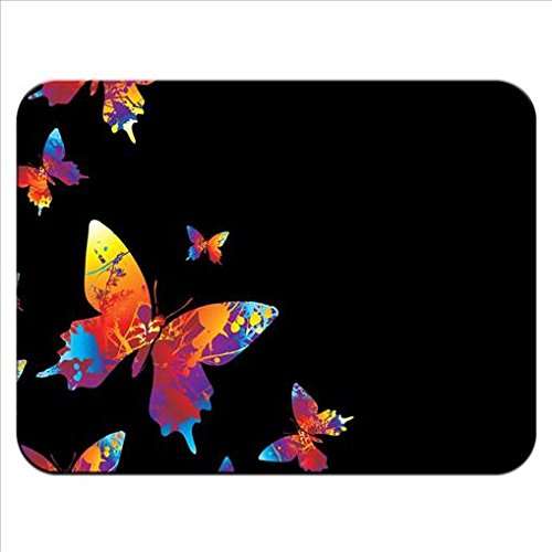 Tapis de souris épais avec papillons colorés