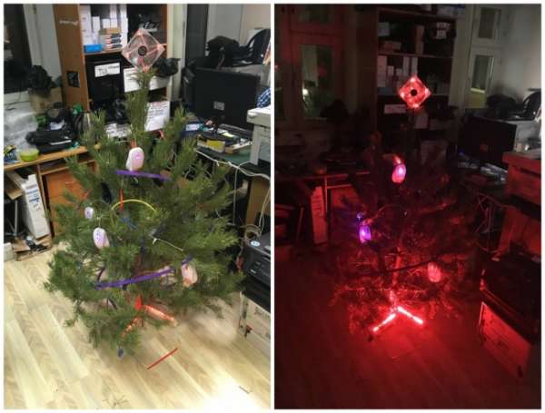 Déco Noël faite par des informaticiens