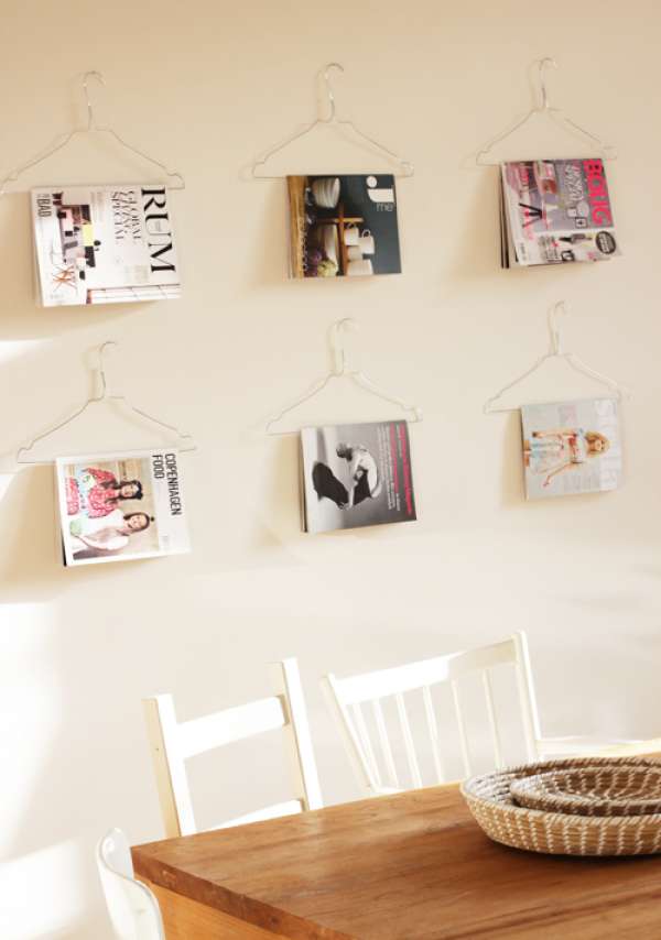 Support pour magazines qui fait aussi décoration murale