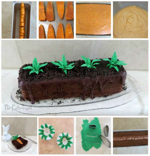 Gâteau surprise de Pâques avec une carotte à l'intérieur