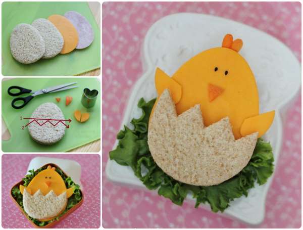 Poussin sandwich de Pâques