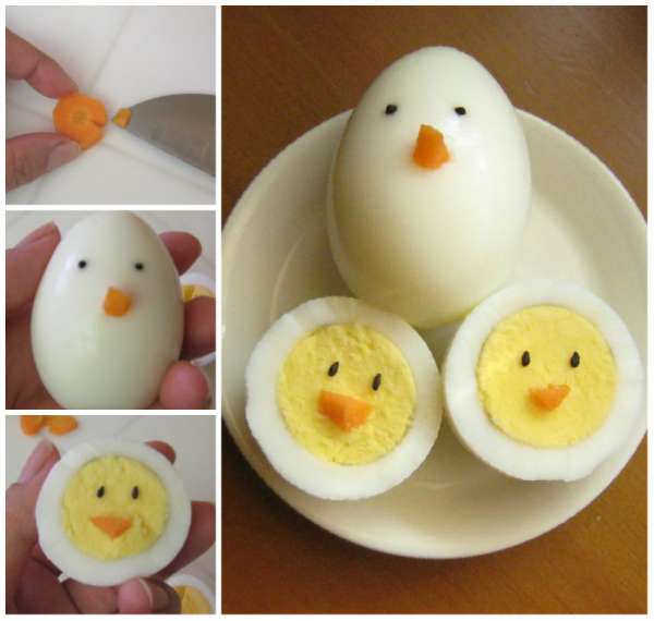Des oeufs poussins de Pâques