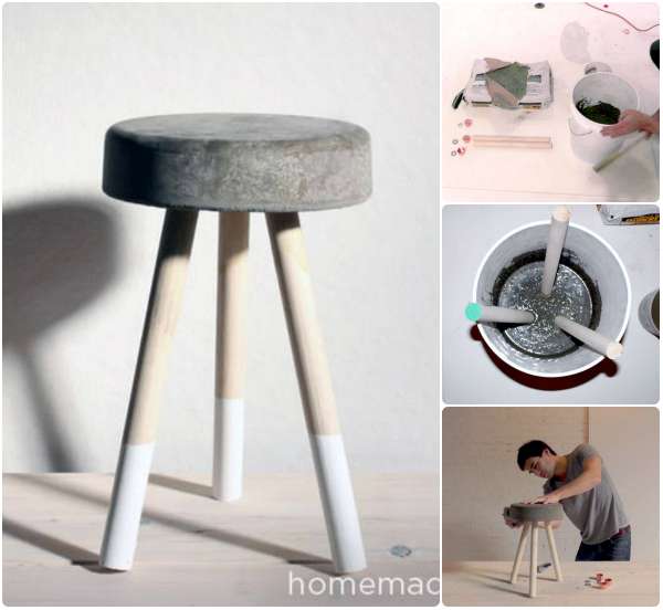 Tabouret en béton