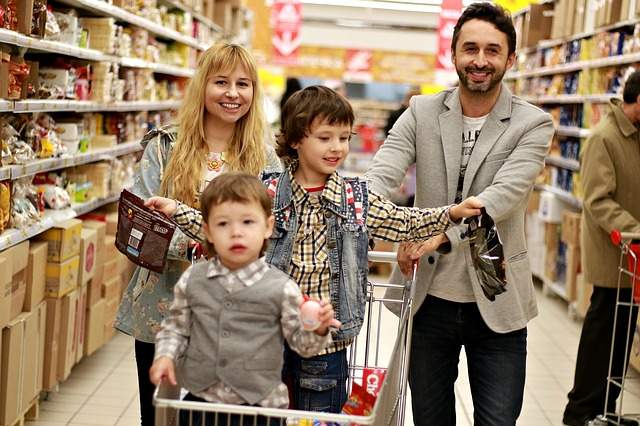 Faire les courses en famille