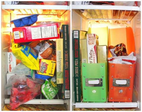 Utilisez des porte-revues pour ranger les aliments