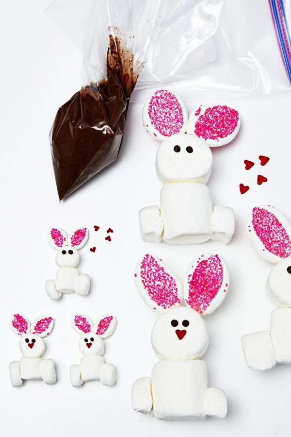 Lapins en marshmallow pour Pâques