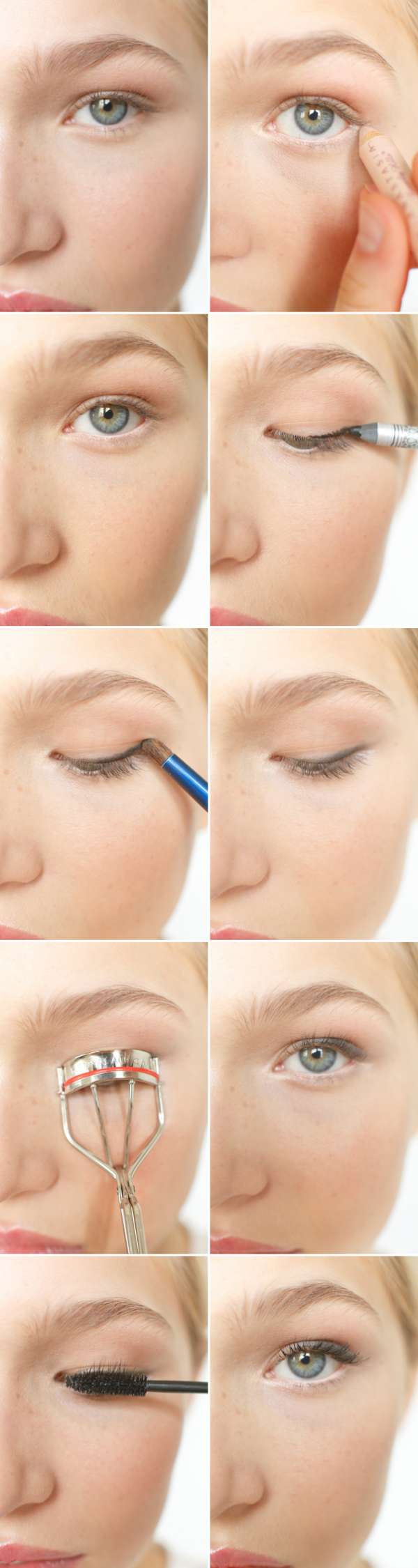 Maquillage discret pour agrandir les yeux