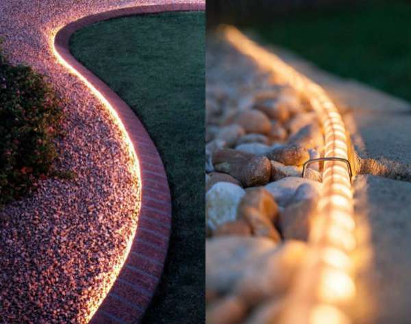 Un cordon lumineux pour une allée plus belle