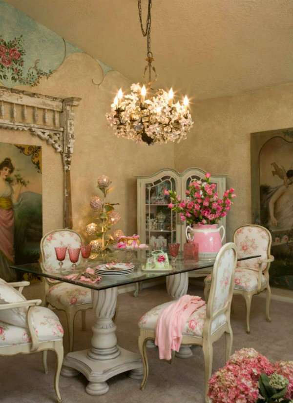 Coin repas esprit shabby chic