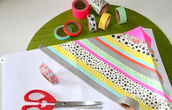 Couverture cahier avec Masking tape