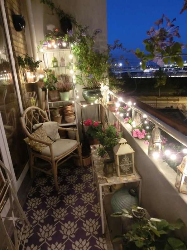 Coin de lecture sur le balcon