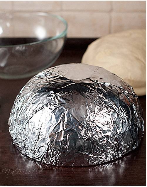 Pâte dans un papier aluminium