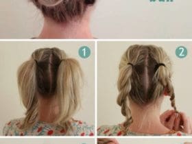 Chignon de cheveux torsadés