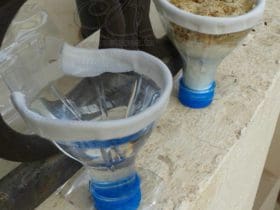 Mangeoire pour oiseaux faite maison