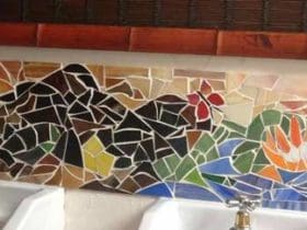 Crédence personnalisée en pâte de verre