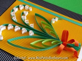 Muguets en papier avec la technique du quilling