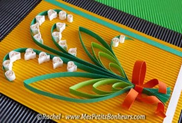Muguets en papier avec la technique du quilling