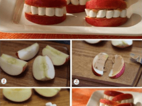 Sourires en pommes et chamallows