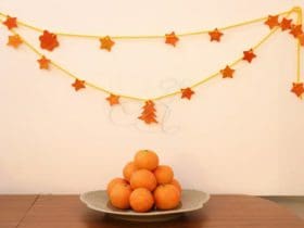 Guirlande en peau de clémentines