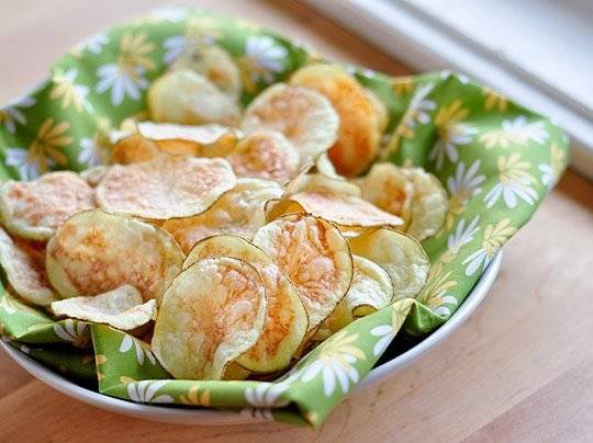 Des chips fait-maison avec zéro matières grasses