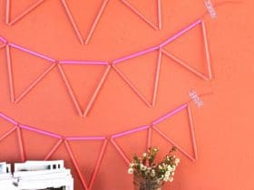 Guirlande avec des pailles