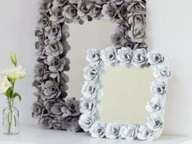 Miroir déco avec des boites d'oeufs