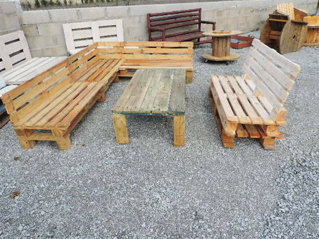 Fabrication d'un salon de jardin en palettes