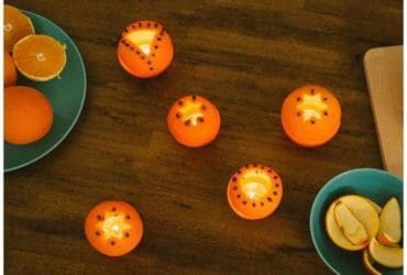 Photophores avec des oranges