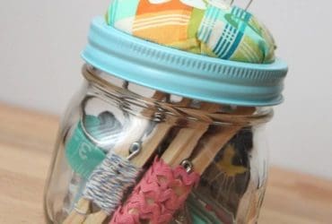 Transformer un pot de verre en kit de couture