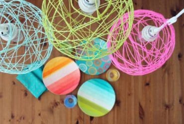 Suspension luminaire en laine