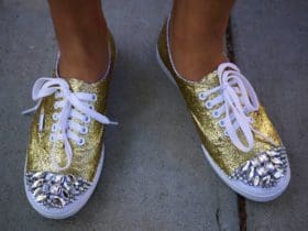 Baskets à paillettes et strass