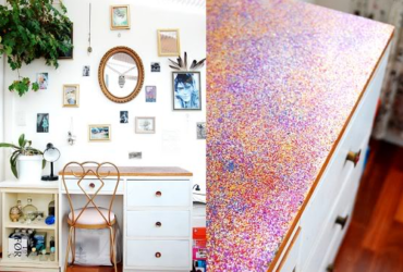 Relooker un bureau avec des paillettes