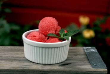 Sorbet aux fraises sans sorbetière