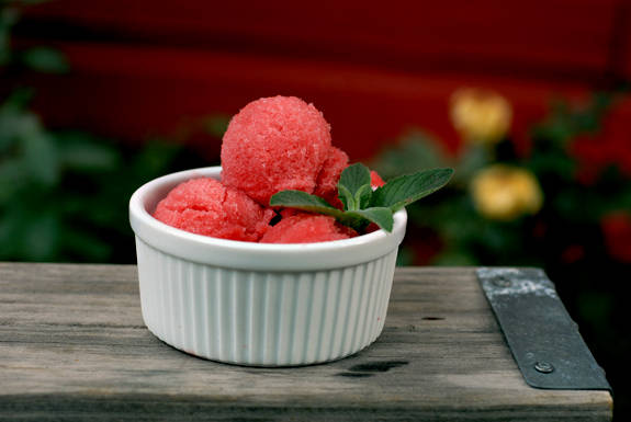 Sorbet aux fraises sans sorbetière