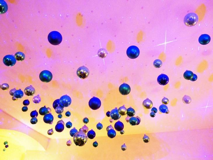 Décorations Suspendues : Boules de Noël au Plafond